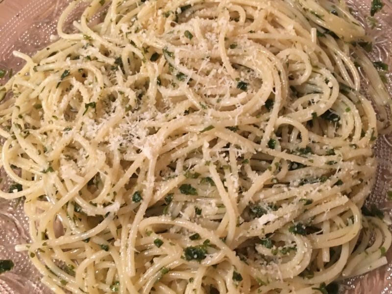 Cliquez pour zoomer ! Spaghetti à l’ail et à l’huile d’olive Thermomix par Modamine17