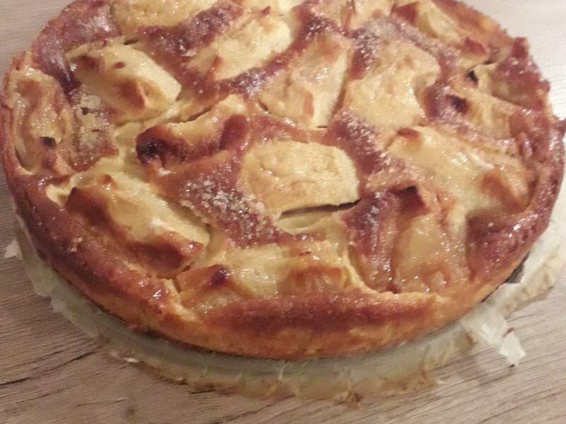 Cliquez pour zoomer ! Flognarde aux pommes (clafoutis aux pommes) Thermomix par Modamine17