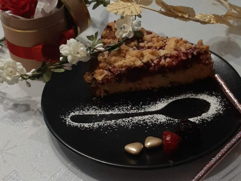 Cliquez pour zoomer ! Crumb cake framboises Thermomix par sylviev18