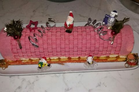 Cliquez pour zoomer ! Bûche glacée mangue et framboise Thermomix par sylviev18