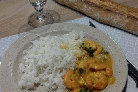 Cliquez pour zoomer ! Curry de crevettes au lait de coco au Thermomix