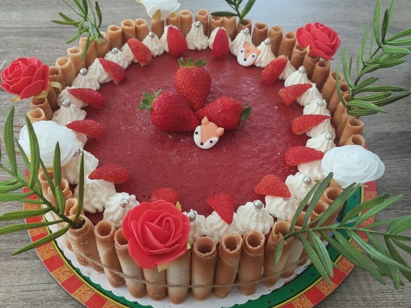 Cliquez pour zoomer ! Bavarois aux fraises Thermomix par melo68850