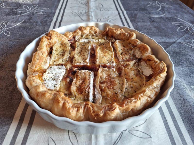 Cliquez pour zoomer ! Tarte au camembert, pommes et lardons Thermomix par Sunnylie
