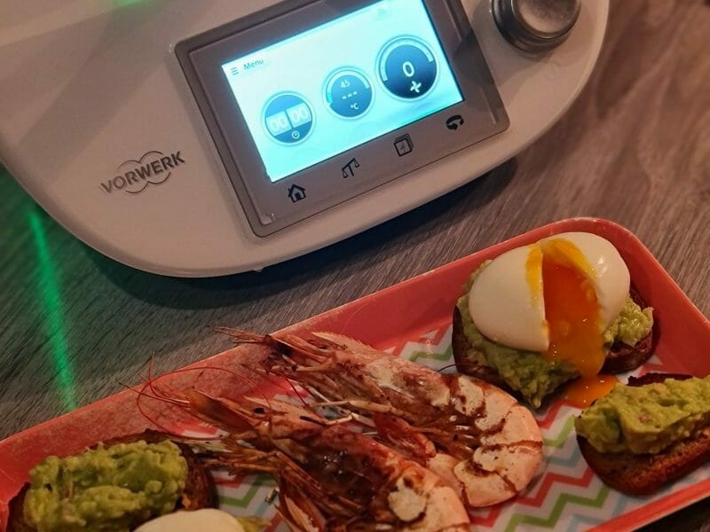 Cliquez pour zoomer ! Tartine avocat et oeuf mollet Thermomix par Estrela