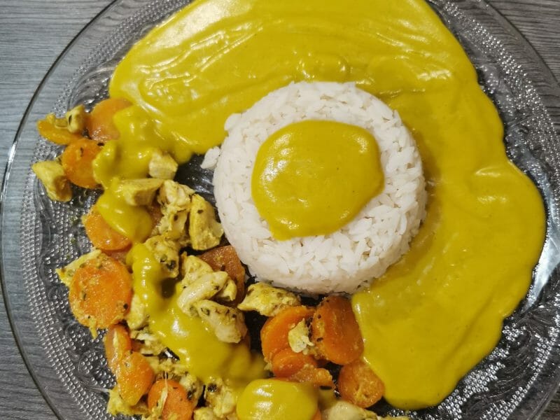 Cliquez pour zoomer ! Poulet coco aux 3 épices Thermomix par cynthia1412