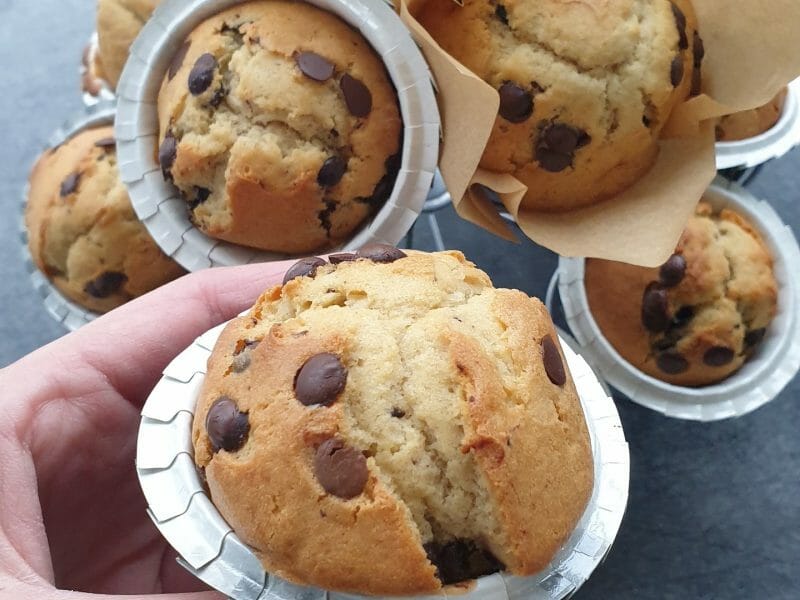 Cliquez pour zoomer ! Muffins aux pépites de chocolat Thermomix par les1001recettesdecycy