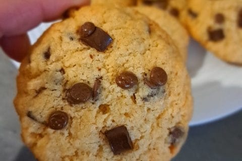 Cliquez pour zoomer ! Cookies à la noix de coco et pépites de chocolat Thermomix par les1001recettesdecycy