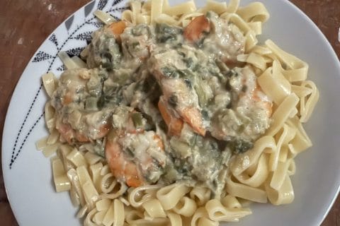 Cliquez pour zoomer ! Linguine aux poireaux et aux crevettes Thermomix par izbi