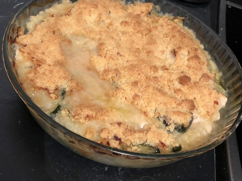 Cliquez pour zoomer ! Crumble poulet, courgettes et parmesan Thermomix par fannypatrice