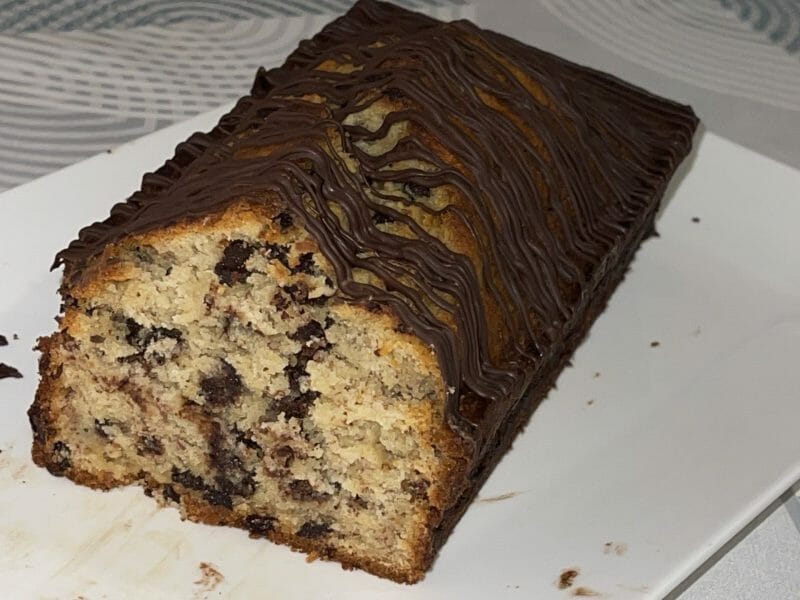 Cliquez pour zoomer ! Cake banane et pépites de chocolat Thermomix par fatylou