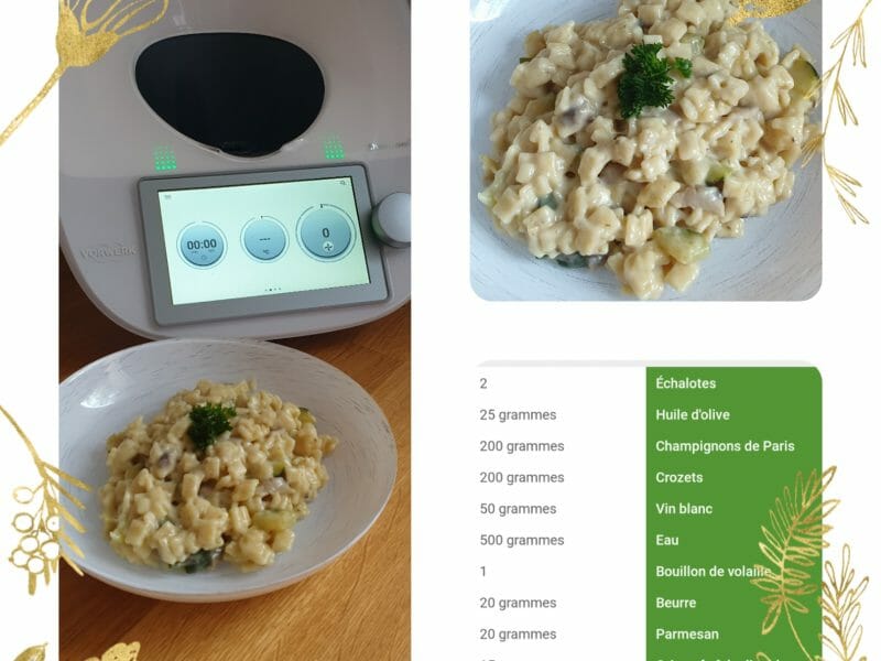 Cliquez pour zoomer ! Risotto de crozets et champignons Thermomix par Mistouflette21
