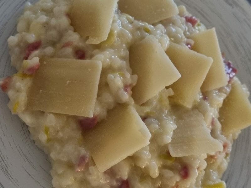 Cliquez pour zoomer ! Risotto poireaux et lardons Thermomix par Mistouflette21