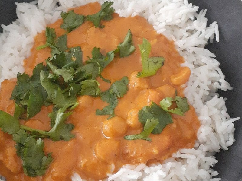 Cliquez pour zoomer ! Curry de pois chiches au lait de coco Thermomix par kahina_17