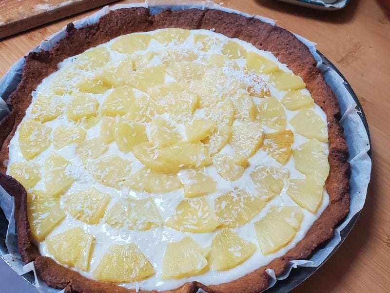 Cliquez pour zoomer ! Tarte piña colada Thermomix par sylv007