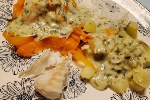 Cliquez pour zoomer ! Filet de cabillaud et sa sauce persillée Thermomix par sylv007