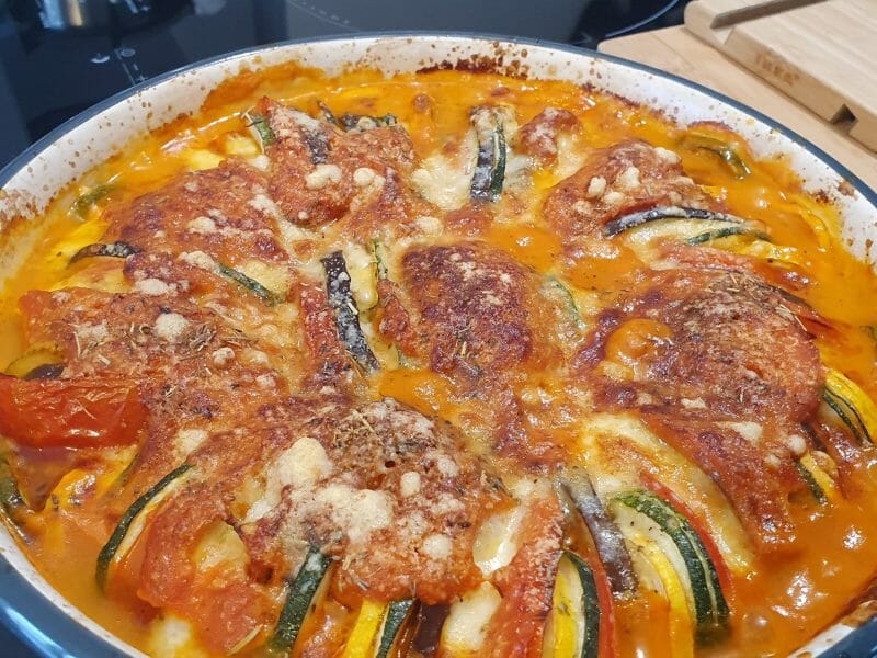 Cliquez pour zoomer ! Tian de légumes et mozzarella Thermomix par Audrey66500