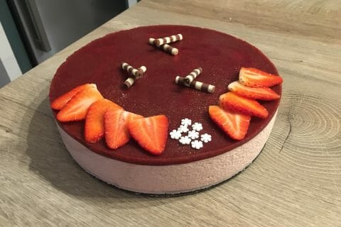 Cliquez pour zoomer ! Bavarois aux fraises Thermomix par Faby