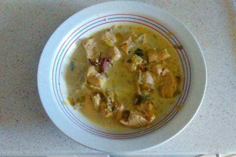 Cliquez pour zoomer ! Blanquette de dinde au bleu d’auvergne au Thermomix