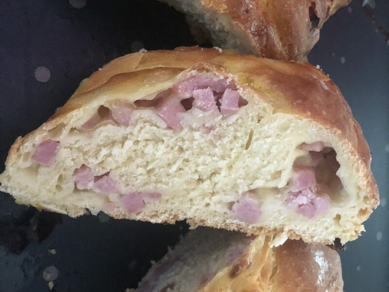 Cliquez pour zoomer ! Brioche salée jambon fromage Thermomix par petrojessie