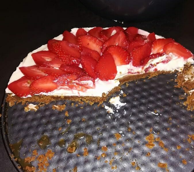 Cliquez pour zoomer ! Tarte aux fraises sans cuisson Thermomix par alileymil