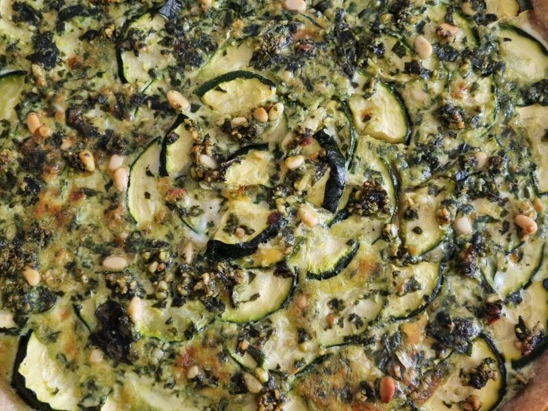 Cliquez pour zoomer ! Tarte aux courgettes et au pesto Thermomix par nathalys15