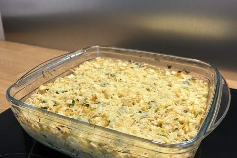 Cliquez pour zoomer ! Gratin de crozets aux courgettes et saumon fumé Thermomix par amelie_mlt