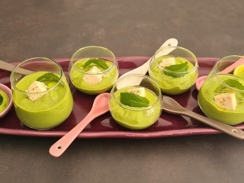 Cliquez pour zoomer ! Velouté glacé de petits pois à la menthe Thermomix par celllia