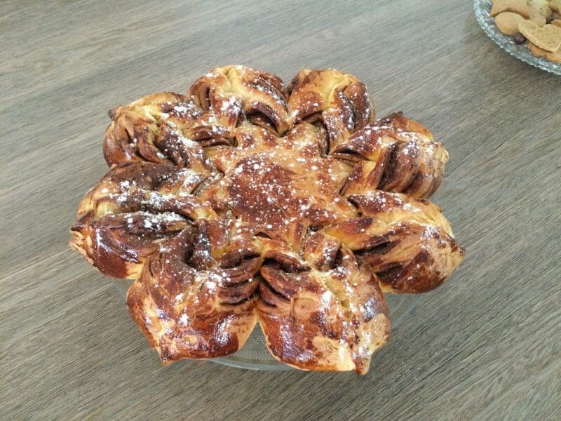 Cliquez pour zoomer ! Brioche étoilée au Nutella Thermomix par Isabelle au bois dormant