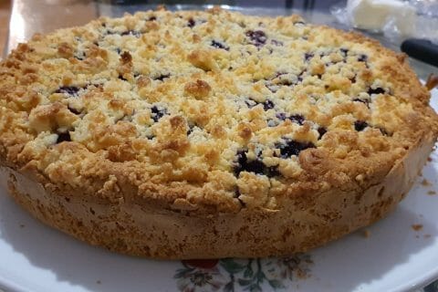 Cliquez pour zoomer ! Gâteau aux myrtilles façon crumble Thermomix par delphine