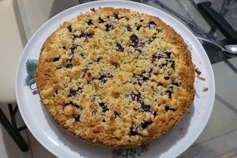 Cliquez pour zoomer ! Gâteau aux myrtilles façon crumble Thermomix par delphine