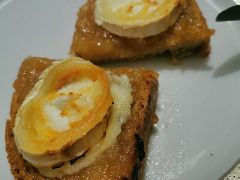 Cliquez pour zoomer ! Tartines échalotes et poires au chèvre Thermomix par GrumpyBlondie