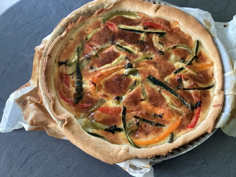 Cliquez pour zoomer ! Quiche poivrons et courgettes Thermomix par Tita12