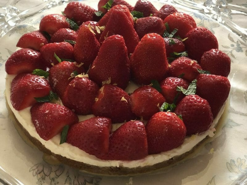Cliquez pour zoomer ! Tarte aux fraises sans cuisson Thermomix par Clairettelapaquerette