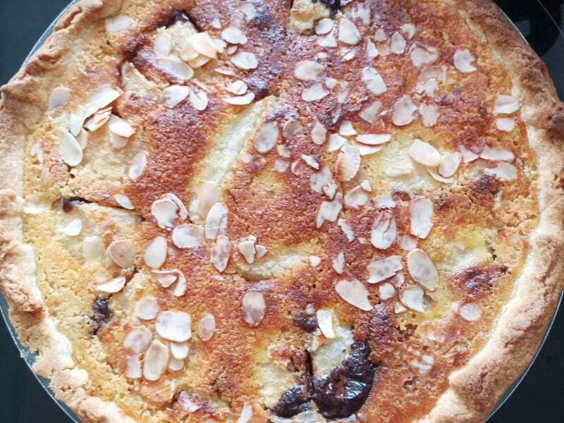 Cliquez pour zoomer ! Tarte aux poires sur lit de chocolat Thermomix par Heidi22650