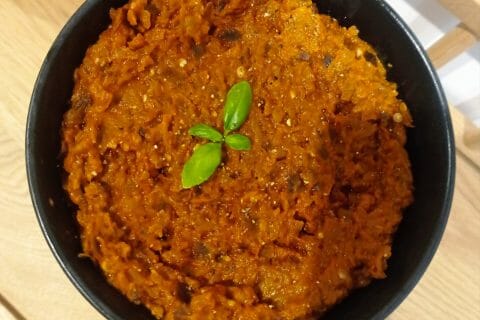 Cliquez pour zoomer ! Tartinade d’aubergines et tomates Thermomix par carambar10