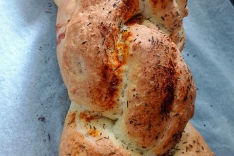 Cliquez pour zoomer ! Brioche salée jambon fromage Thermomix par carambar10