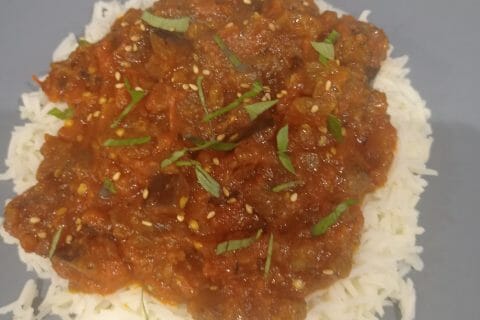 Cliquez pour zoomer ! Mijoté d’aubergines à la tomate Thermomix par carambar10