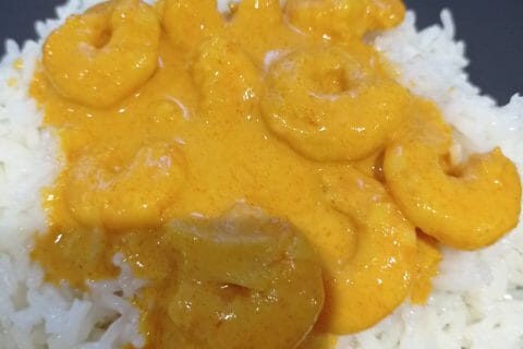 Curry de crevettes au lait de coco au Thermomix - Cookomix