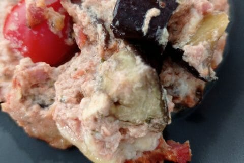 Cliquez pour zoomer ! Clafoutis aubergines et tomates Thermomix par carambar10