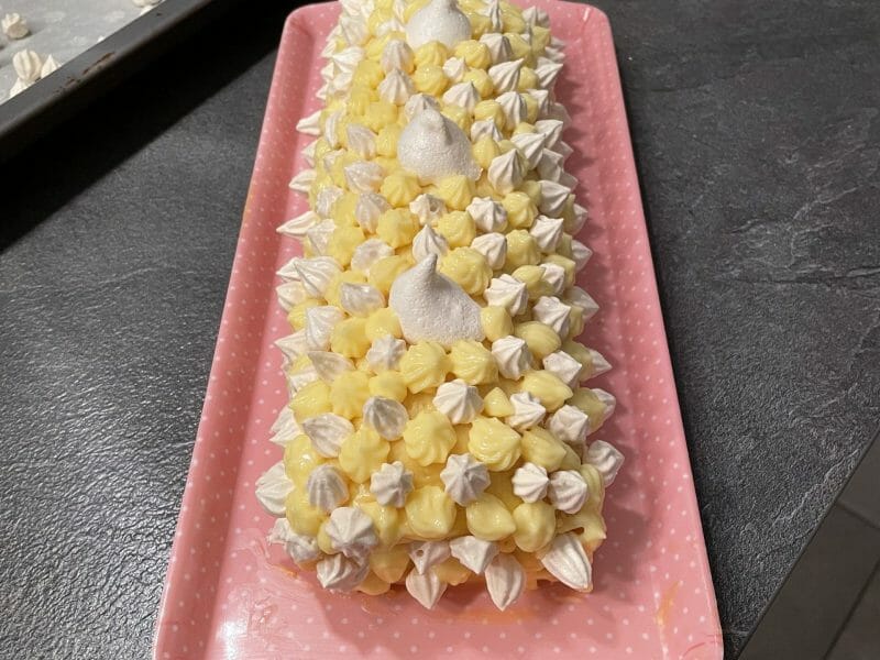 Cliquez pour zoomer ! Bûche au citron meringuée Thermomix par Ferruit