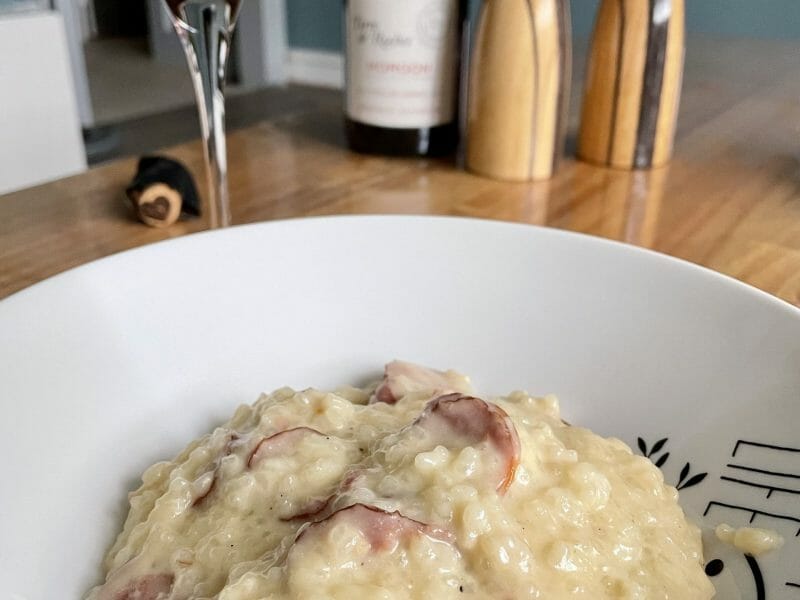 Cliquez pour zoomer ! Risotto à la saucisse fumée et au comté Thermomix par jeanmaarc