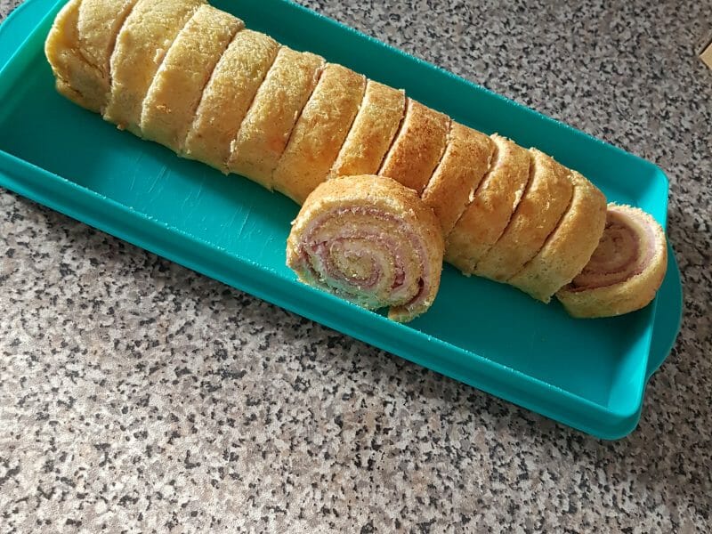 Cliquez pour zoomer ! Roulé aux courgettes et au saumon fumé Thermomix par Evelyne