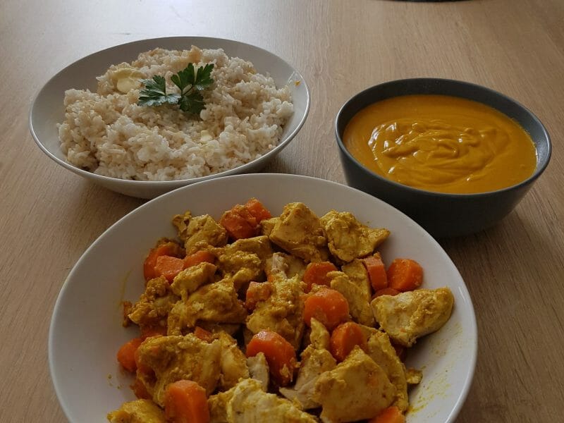 Cliquez pour zoomer ! Poulet coco aux 3 épices Thermomix par Evelyne