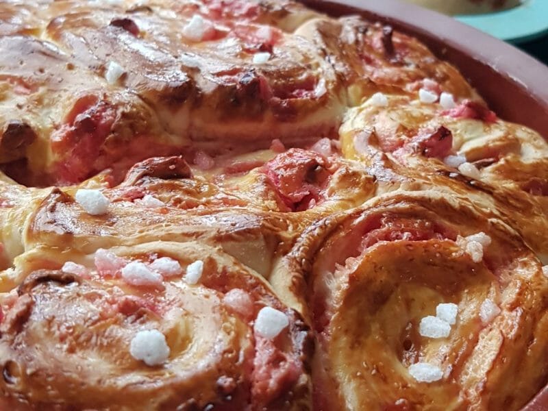 Cliquez pour zoomer ! Brioche aux pralines roses Thermomix par Olivier