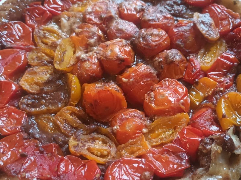 Cliquez pour zoomer ! Tatin de tomates cerises à la tapenade Thermomix par kaiku