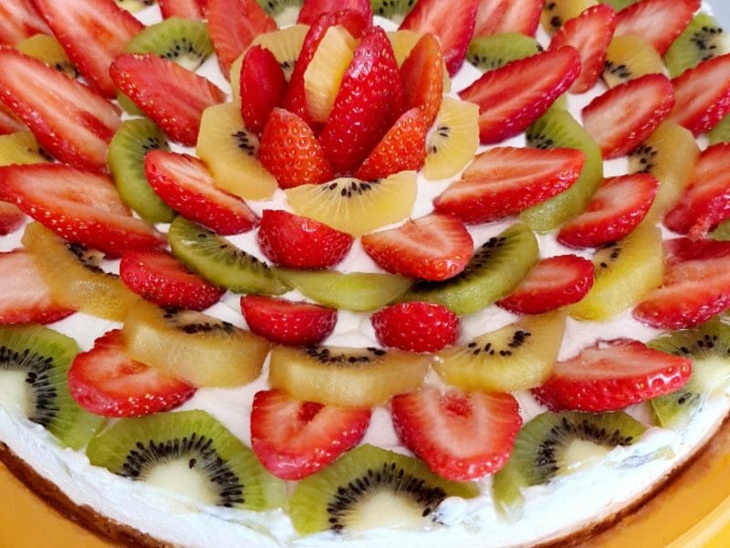 Cliquez pour zoomer ! Tarte aux fraises sans cuisson Thermomix par Ninii