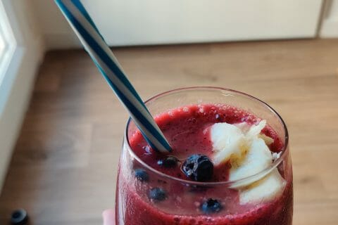 Cliquez pour zoomer ! Milkshake fraise banane Thermomix par lzthermomix