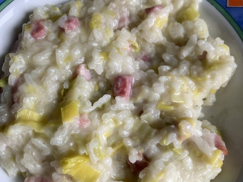 Cliquez pour zoomer ! Risotto poireaux et lardons Thermomix par cemalys2