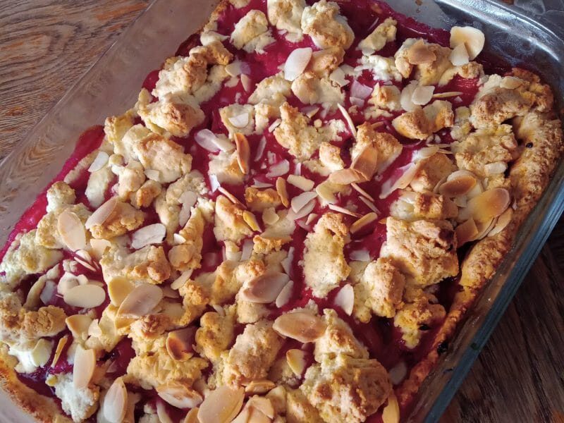 Cliquez pour zoomer ! Cookie-crumble rhubarbe framboises Thermomix par karine1984