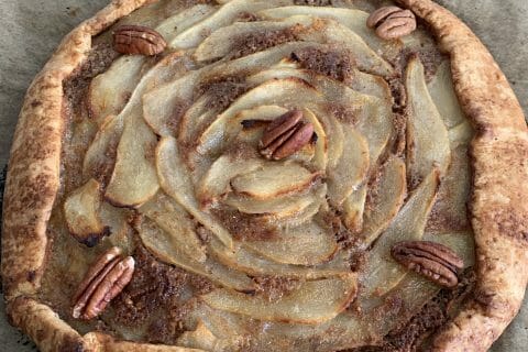 Cliquez pour zoomer ! Tarte rustique poire pécan Thermomix par Alev
